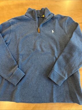 Polo by Ralph Lauren Navy Blue Quarter-Zip Sweatshirt